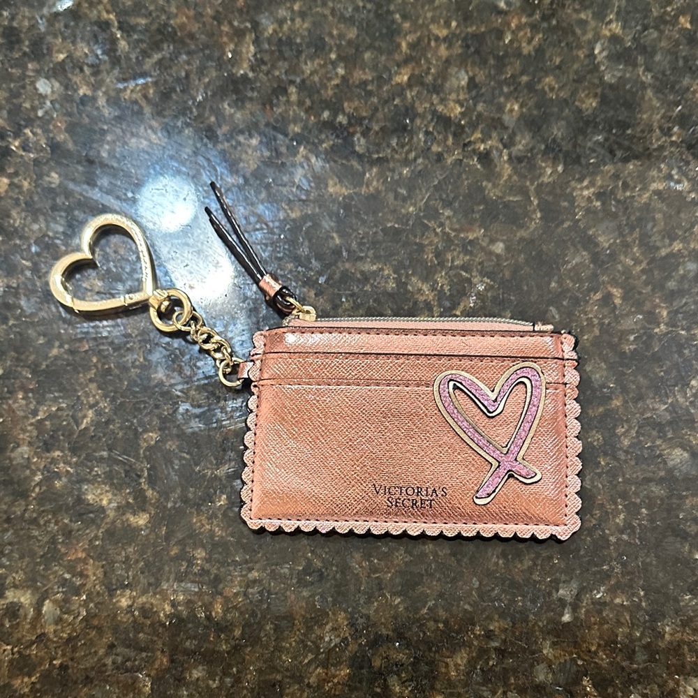 Victoria's Secret Rose Card Holder with Heart Charm